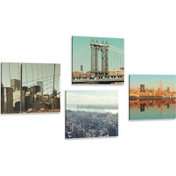 Obraz Dovido Set obrazů výhled na město New York