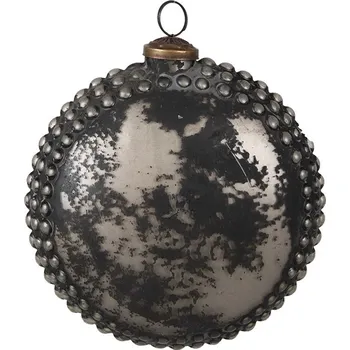 Vánoční dekorace Granitová antik skleněná vánoční ozdoba Noirre - 15*6*15 cm