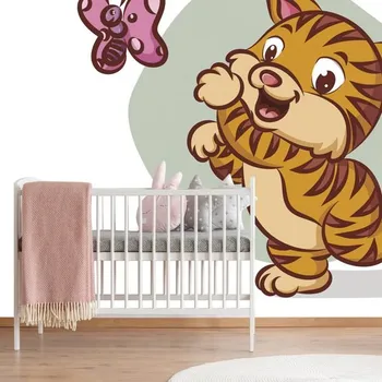 Tapeta Dovido Tapeta roztomilé kotě s motýlem