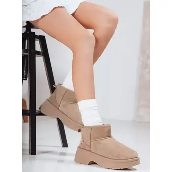 Dámská zimní obuv Dámské boty DSTREET ZY1289 KHAKI 38