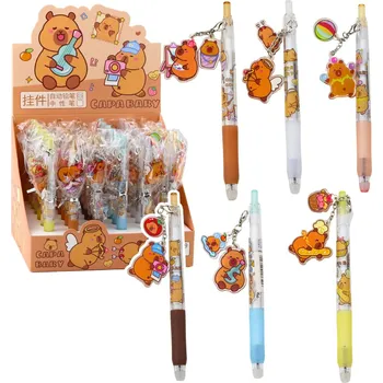 LEAN Toys Kapibara Gelové Pero s Přívěskem Modrý Inkoust 14,5cm Mix