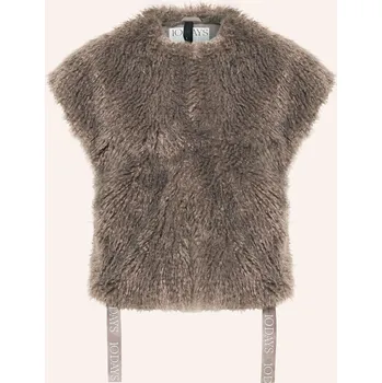 Dámská vesta 10days Dámská Vesta Z Umělé Kožešiny, tmavě šedá, 42