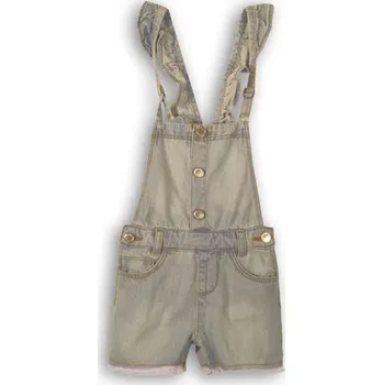 Dívčí kraťasy Kraťasy dívčí s laclem - odlehčená džínovina, Minoti, Shell 8, světle modrá - 98/104 | 3/4let