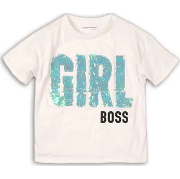 Dívčí tričko Tričko dívčí s krátkým rukávem, Minoti, Gleam 3, bílá - 146/152 | 11/12let