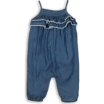Kojenecká kombinéza Overal dívčí na ramínka, Minoti, lemon 6, modrá - 80/86 | 12-18m