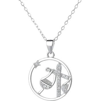 Přívěsek Majya Stříbrný přívěsek s řetízkem se zirkony VÁHY Ag/; ≤3,08 g 11090