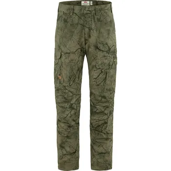 lovecké kalhoty pánské FJÄLLRÄVEN Barents Pro Hydratic Trs M Green Camo-Deep Forest - 46