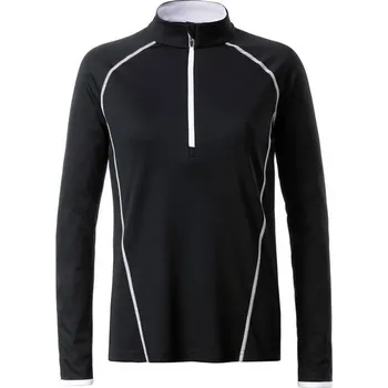 James & Nicholson (Daiber) Dámské funkční tričko s dlouhým rukávem JN497 - Černá / bílá | 2XL