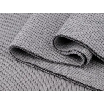 Galanterie Elastický bavlněný náplet žebrovaný - tunel 16x80 cm - 23 (267) šedá střední