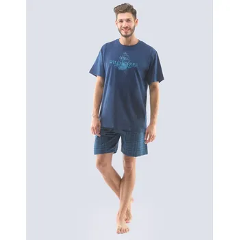 Pánské pyžamo krátké - lékořice petrolejová - L