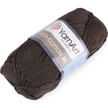 Příze Pletací příze Eco - cotton XL 200 g - 6 (777) hnědá