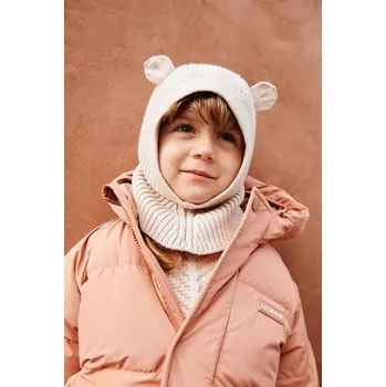 Kukla Bavlňený nákrčník Liewood Hanibal Balaclava LW20101.9BYA béžová 01X, vel. 1-2 roky