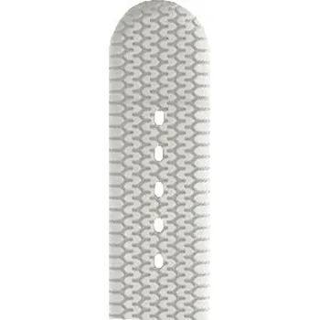 Řemínek na hodinky Řemínek Hirsch Racing (NO QR) - bílý - 18 mm - L – Standardní délka (doporučujeme) - 18 mm - Stříbrná + 5 let záruka a dárek ZDARMA