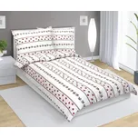 Povlečení flanelové Vínová,Béžová 12/217 140x200, 70x90 cm