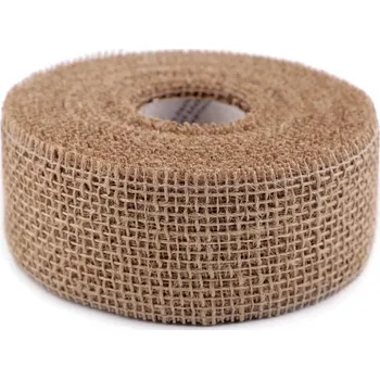 Stuha Jutová stuha šíře 50 mm 10 metrů - 1 režná přírodní