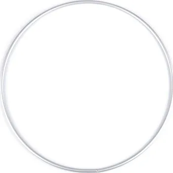 Bytová dekorace Kovový kruh Ø25 cm - stříbrná
