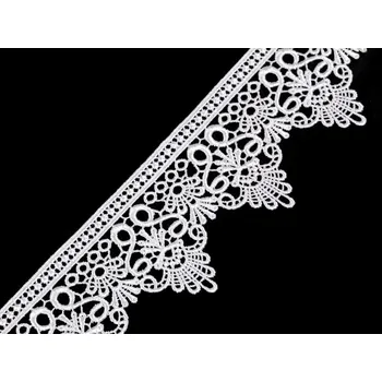 Krajka Vzdušná krajka šíře 65 mm METRÁŽ - 1 bílá