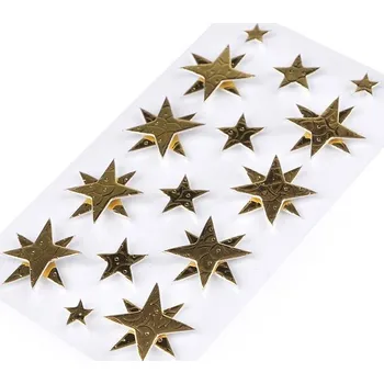 samolepka Samolepicí hvězdy 3D - 2 zlatá
