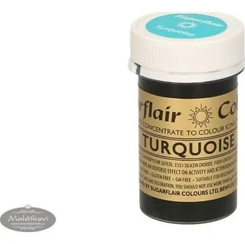 Potravinářské barvivo Sugarflair Colours Tyrkysová gelová jedlá barva potravinářská - Turquise 25 g