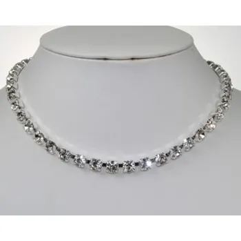 Náhrdelník Náhrdelníky bižuterie - Obojky - 5801-0189 - S00 - Krystal - stříbro