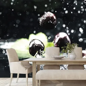 Tapeta Dovido Samolepící fototapeta zralé třešně ve vodě