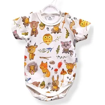 Le Bebe Body krátký rukáv Lesní zvířátka ll. - 62