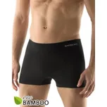 Pánské boxerky s kratší nohavičkou, bezešvé, Eco Bamboo 53005P - černá - L/XL