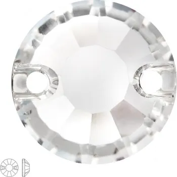 Dětské navlékací korálky Preciosa MC našívací šatonová růže VIVA12 10 mm Crystal