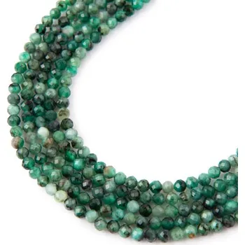 Dětské navlékací korálky Korálky z minerálu Smaragd 2 mm broušené