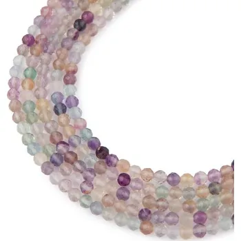 Dětské navlékací korálky Korálky z minerálu Fluorit 3 mm broušené