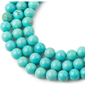 Korálek Korálky z minerálu Howlit modrý 8 mm