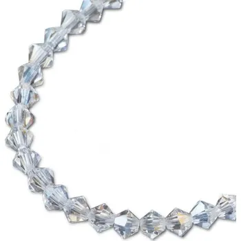 Dětské navlékací korálky Preciosa MC perle Rondelle 3 mm Crystal Argent Flare