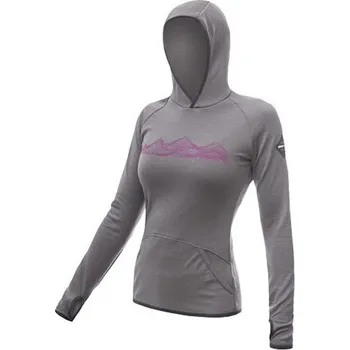 Dámská mikina Sensor Dámská mikina Sensor Merino Upper Mountains klokanka šedá