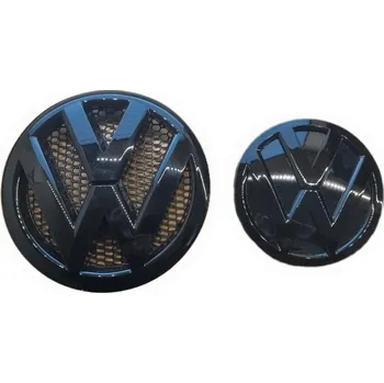 Znak automobilu VW MULTIVAN T5 (2003-2016) přední a zadní znak, logo (16,5cm a 13cm) - černá lesklá