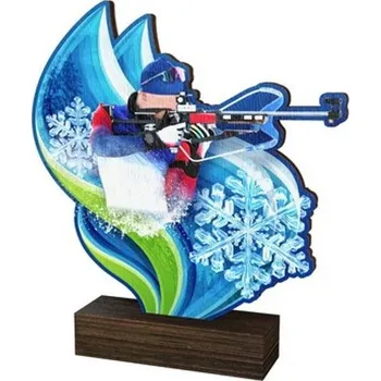 Volný čas Poháry Bauer Dřevěná plaketa WF293 | Biatlon