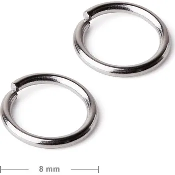 Materiál na výrobu šperku Spojovací kroužek z chirurgické oceli 316L 8 mm