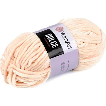 Příze Pletací žinylková příze 100 g Dolce - 32 (779) lososová světlá