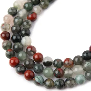 Korálek Korálky z minerálu Africký krvavý kámen heliotrop 6 mm