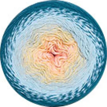 Galanterie Flowers Moonlight 260 g Pletací příze - 3270 lososová modrá tyrkys