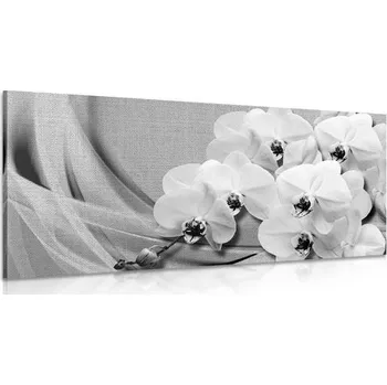 Obraz Dovido Obraz orchidej na plátně v černobílém provedení