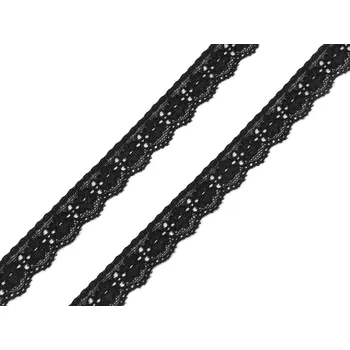 Krajka Elastická krajka šíře 20 mm balení 25 metrů - 3 černá