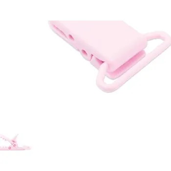 klip na dudlíky Plastový klip na dudlík 37x16x9 mm Rose Pink
