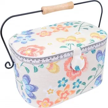 Organizér galanterie Kazeta na šití květy