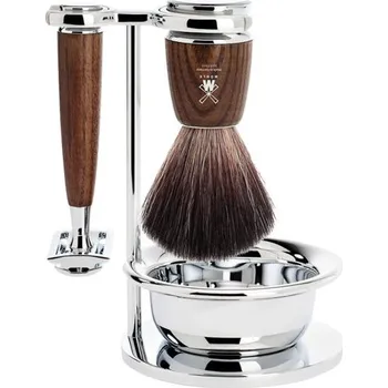 Mühle RYTMO Shaving Set —&nbsp;Black Fibre, Steamed Ash w/ Bowl