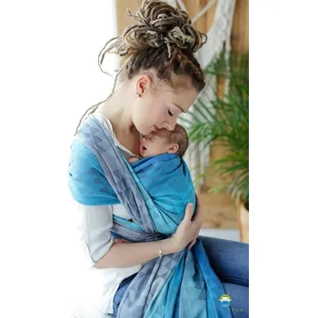 Šátek na nošení dítěte Little Frog Navy illusion - délka 4,2m (vel. 5)