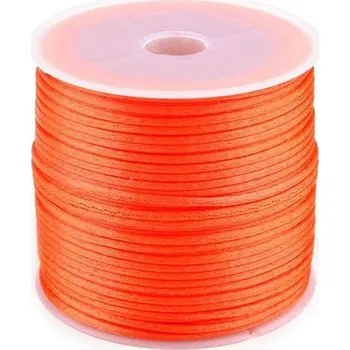 Příze Saténová šňůra Ø1 mm - 5 oranžová výrazná