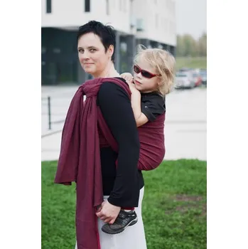 Šátek na nošení dítěte Storchenwiege Leo bordó - délka 4,1m