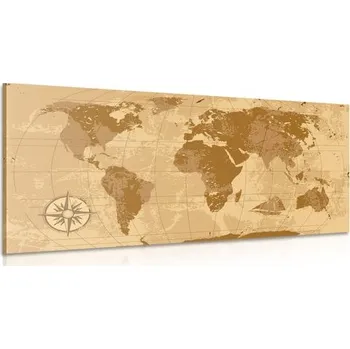 Obraz Dovido Obraz rustikální mapa světa