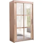 Jurek Šatní skříň Karo 100cm se zrcadlem Barva: bílá