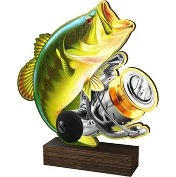 Volný čas Poháry Bauer Dřevěná plaketa WF198 | Rybaření